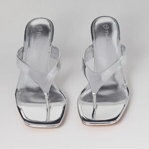 The Drop Dakota Women's Silver Heeled Sandals